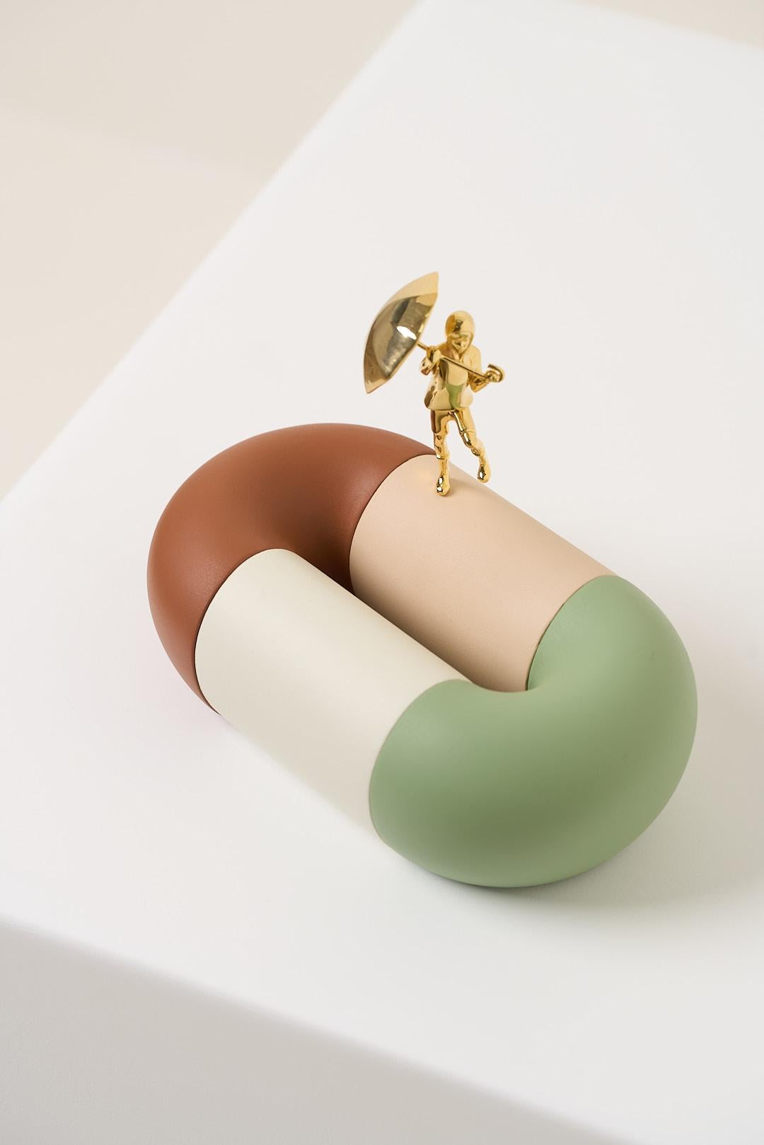 Brass Idílio Series, PLA Boy Table Sculpture For Sale
