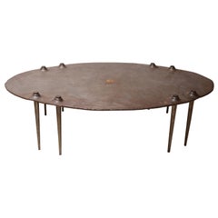 Idir Mecibah, Brutalist Coffee Table in Massive Steel, Handcrafted in Belgium 97