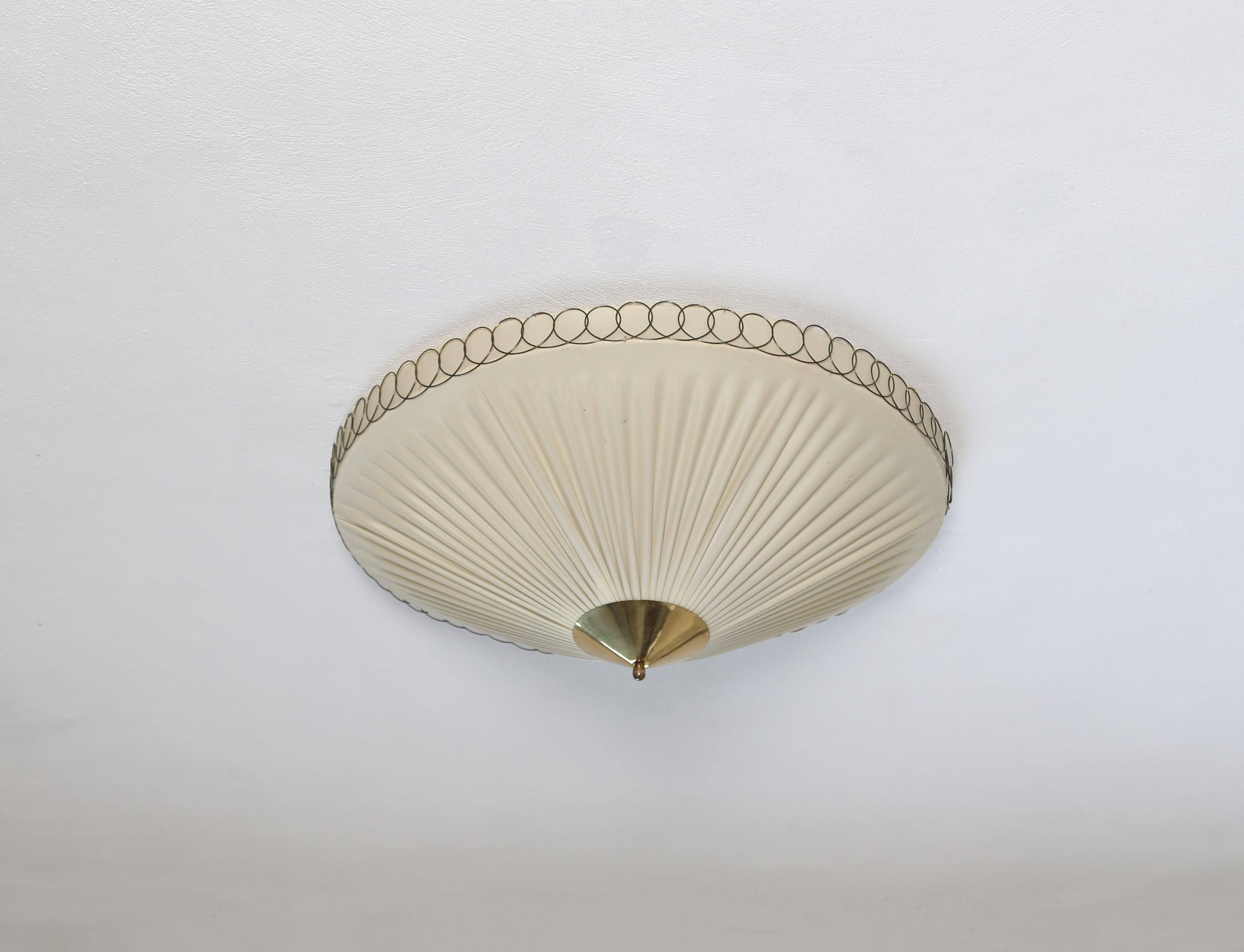 Brass Idman Ceiling Light / Sconce, Finland, 1950s
