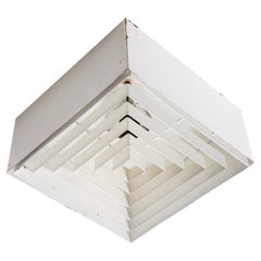 Lámpara de techo Idman 'H2-55/30' de metal lacado en blanco, años 60