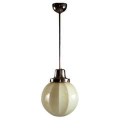 Idman Oy, 1930's opaline ribbed glass ceiling lamp