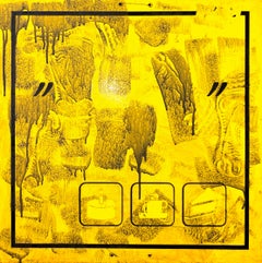 Israeli Contemporary Street Art Sign, Traffic Sign Painting Street Art Sculpture