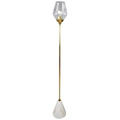 Ido-F1 Brass Marble Base Floor Lamp