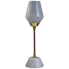 Lampe de table en marbre et verre Ido-t1:: collection Flow 2