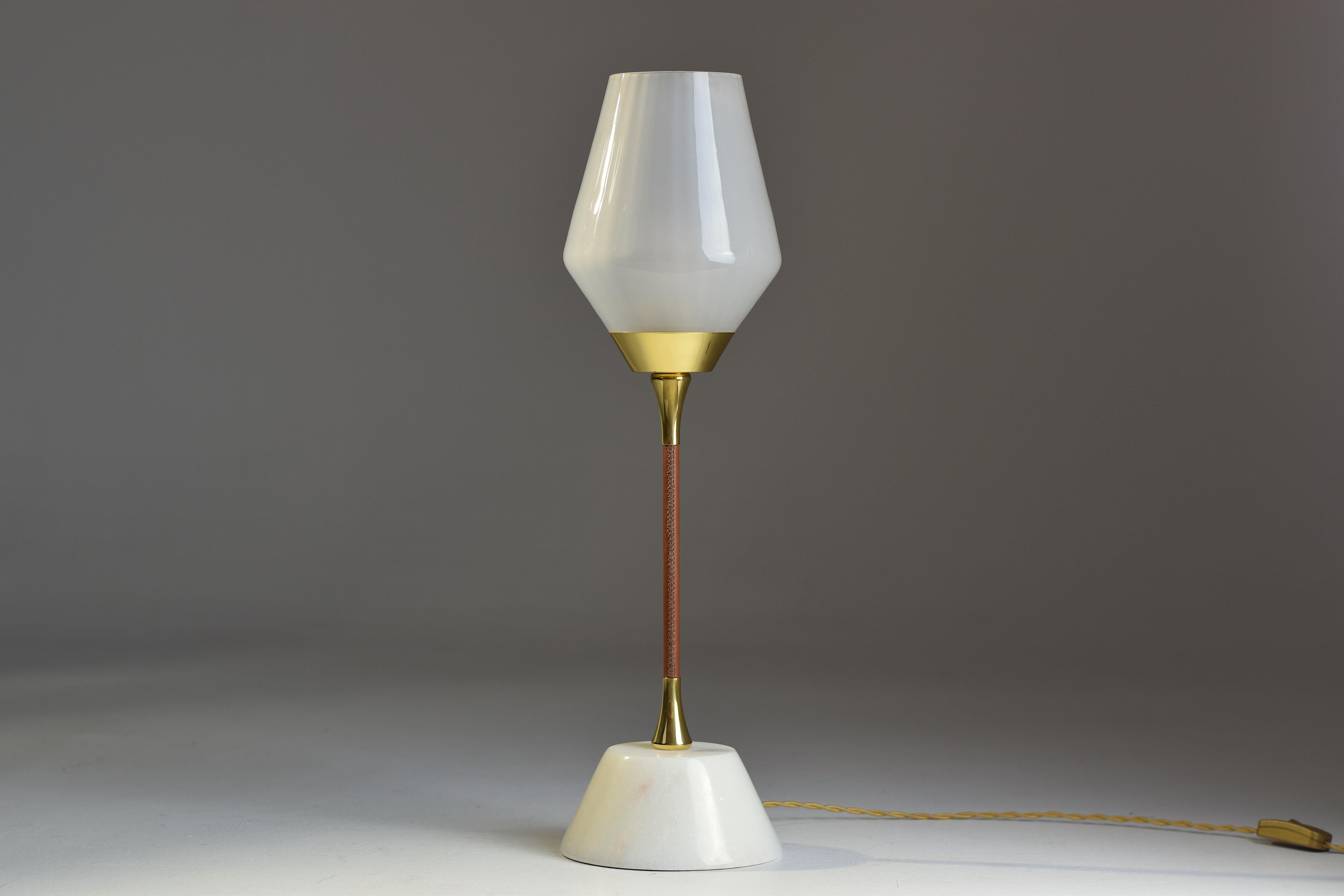 Ido-t1 Marble and Glass Table Lamp In New Condition For Sale In Paris, FR
