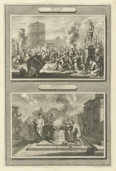 Idolatry of Manasseh and the Piety of King Josiah, Pieter Mortier, circa 1700