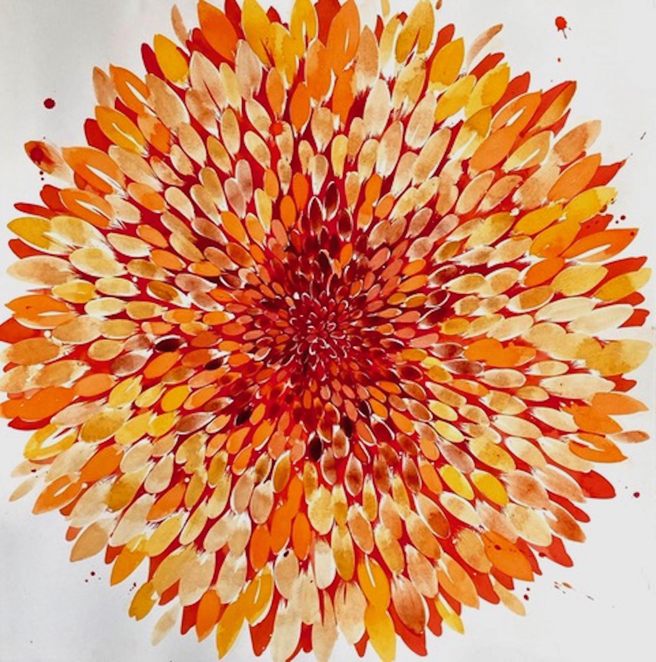 Idoline Duke Still-Life Painting - Big Orange Flower