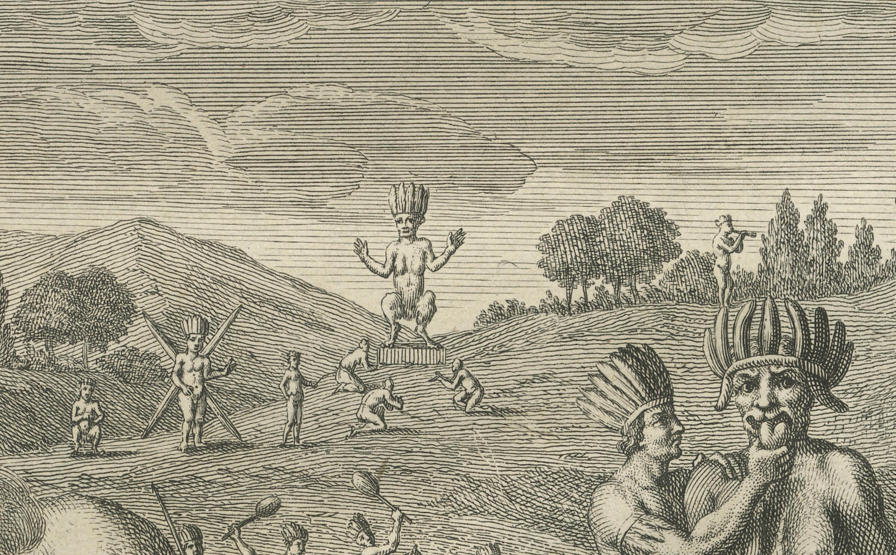 Milieu du XVIIIe siècle Les idoles de Campeche, Yucatán et Tabasco dans l'imaginaire des premiers colons, 1734 en vente