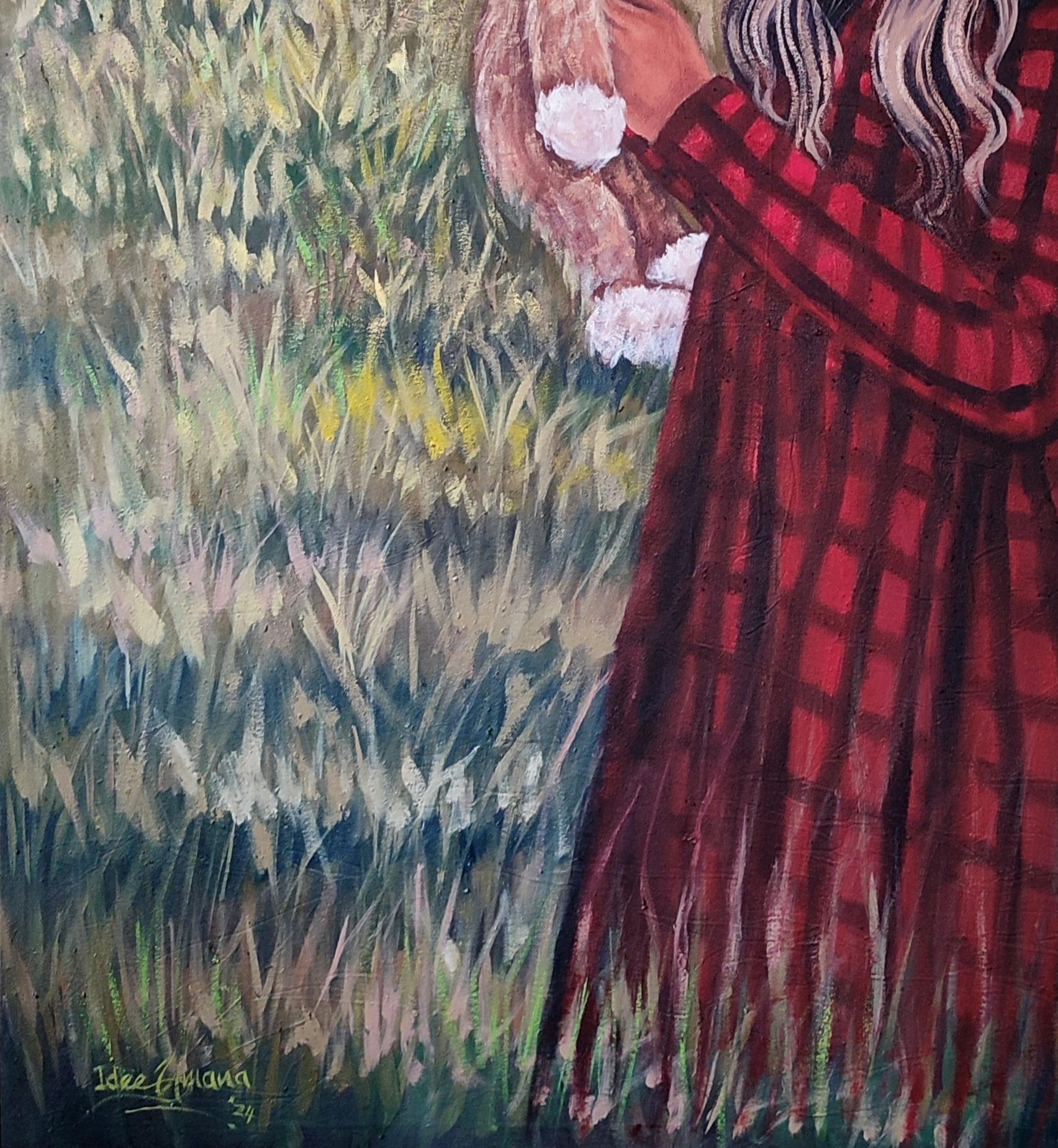 Conversazioni silenziose - Figurative Painting Grigio di Idorenyin Umana