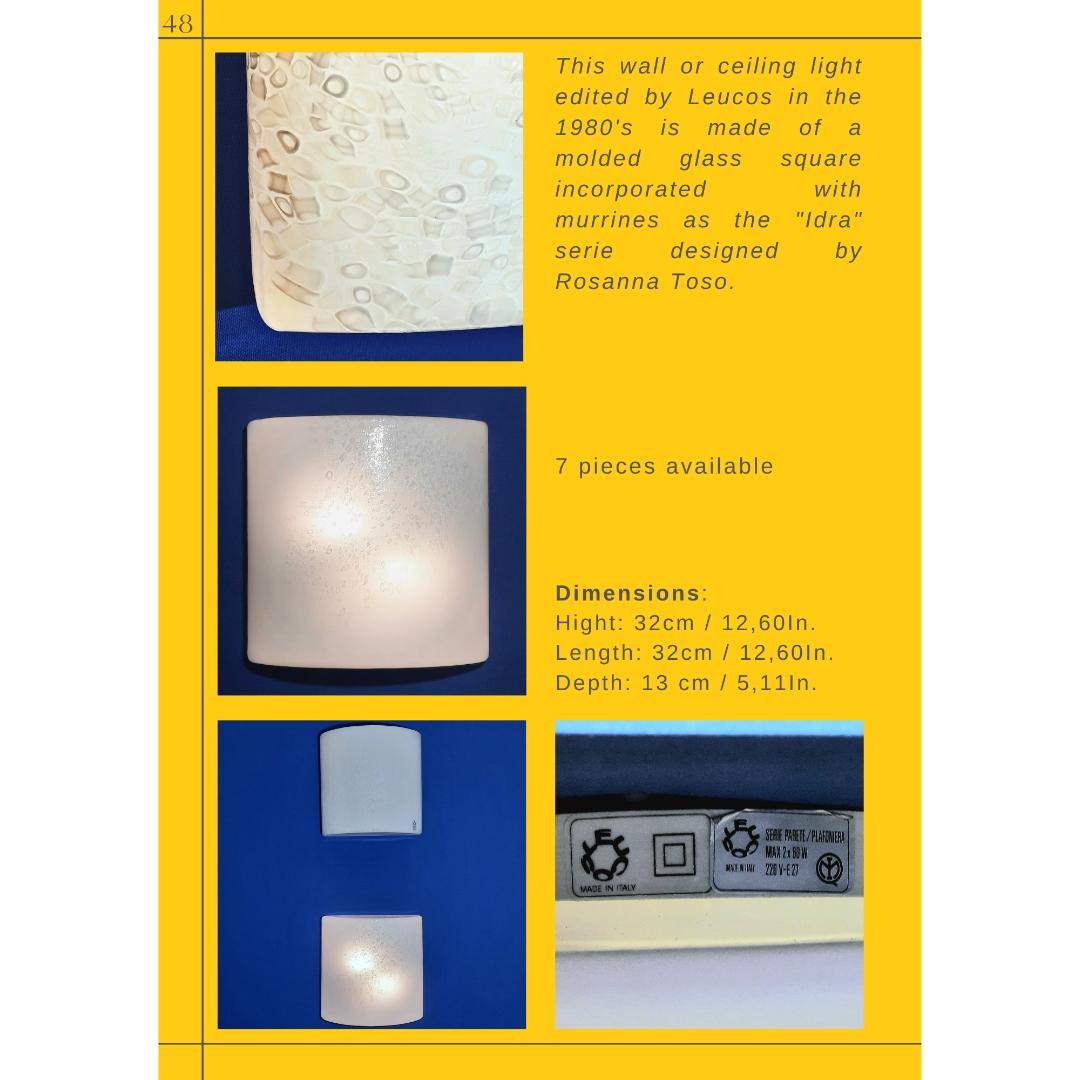 „Idra“, Wand- oder Deckenleuchte, Rosanna Toso, Leucos, 1982 im Angebot 4