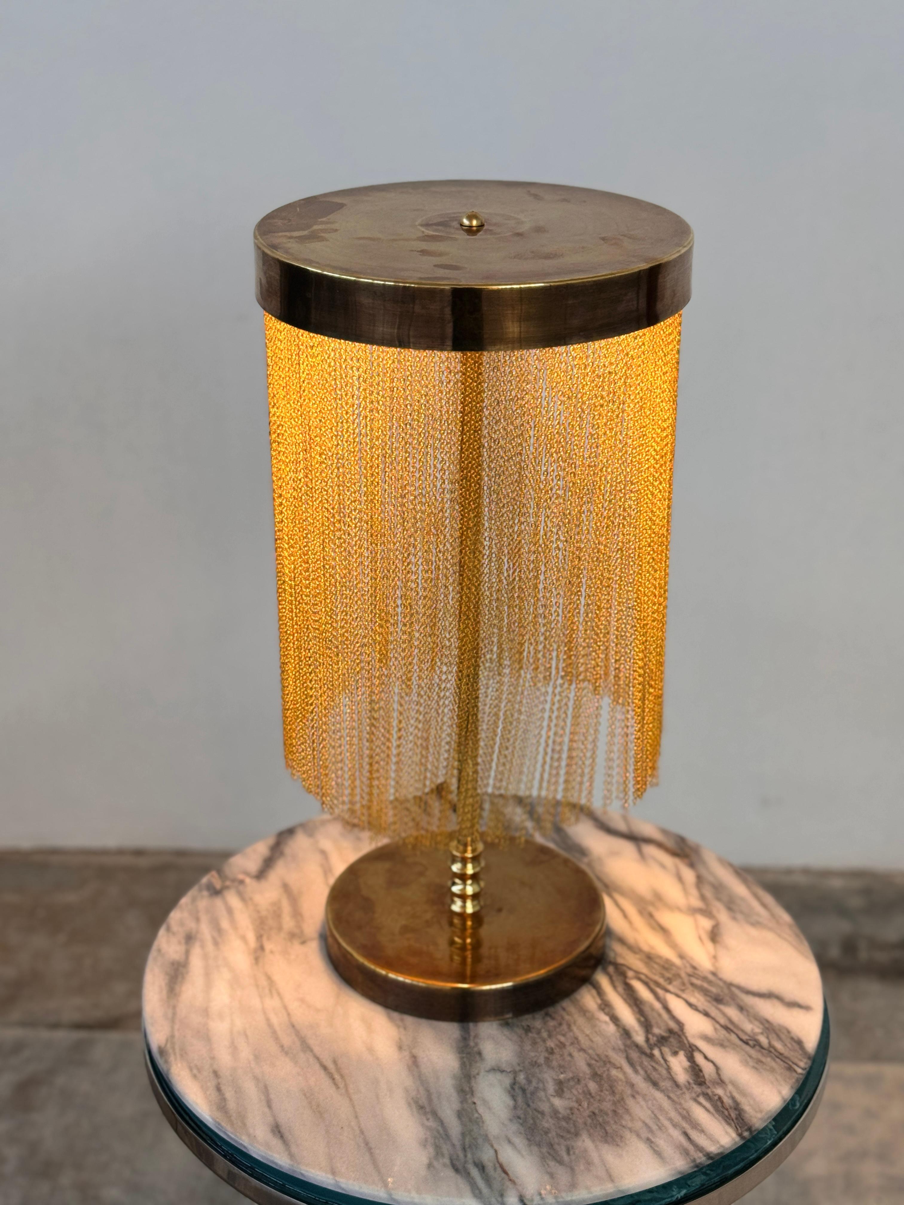 IDRIA-T3 Goldketten-Tischlampe von Jonathan Amar Studio im Angebot 2