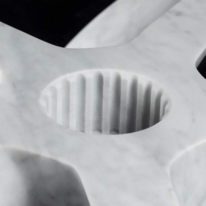 italien Table basse Idro en marbre et verre de Damiano Spelta en vente