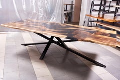 IDVSBL Live Edge Ancient 240-year Walnut Roots Contemporary Conference Table