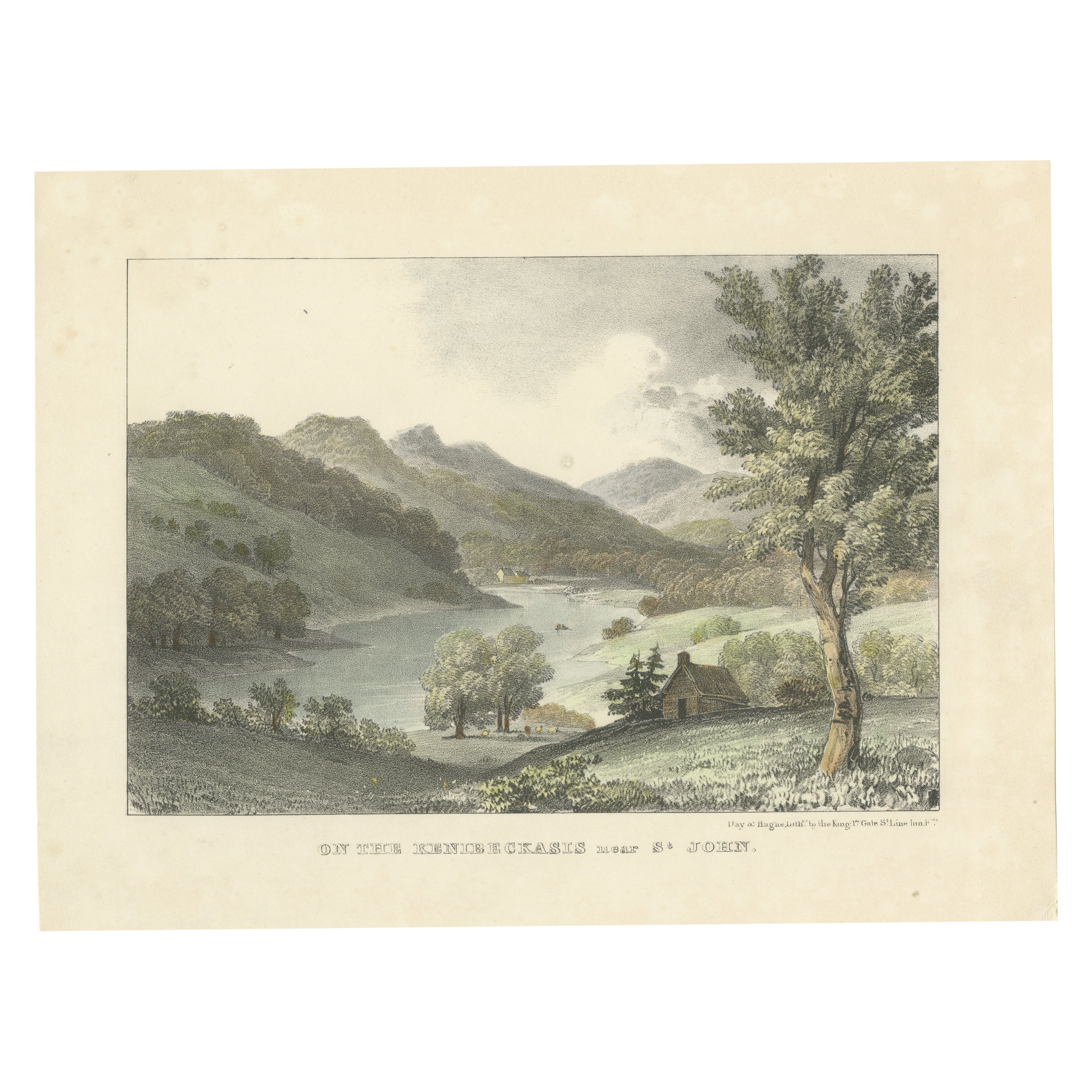 Idyllische Landschaften: Der Kennebecasis-Fluss bei St. John - Eine heitere Aussicht von 1831