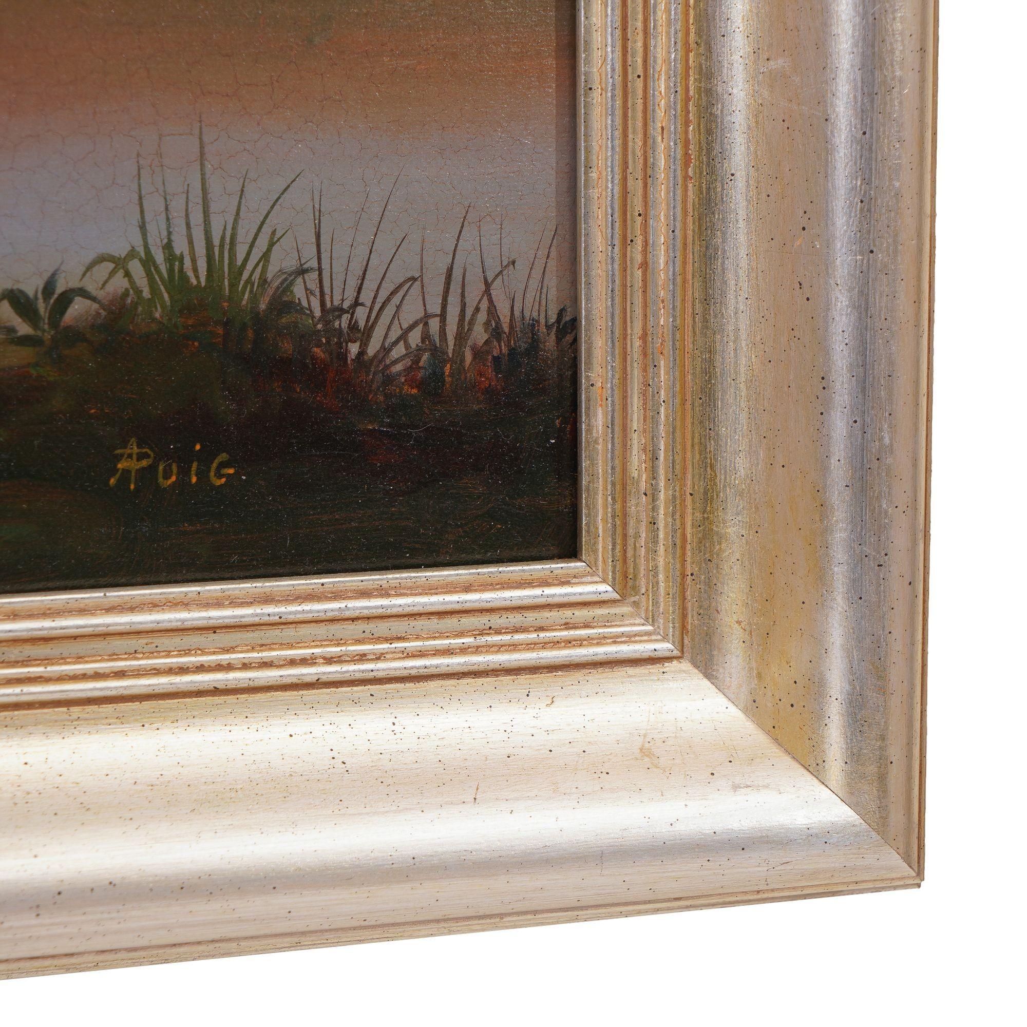 Idyllic summer landscape by A. Puig, 1800's For Sale 2