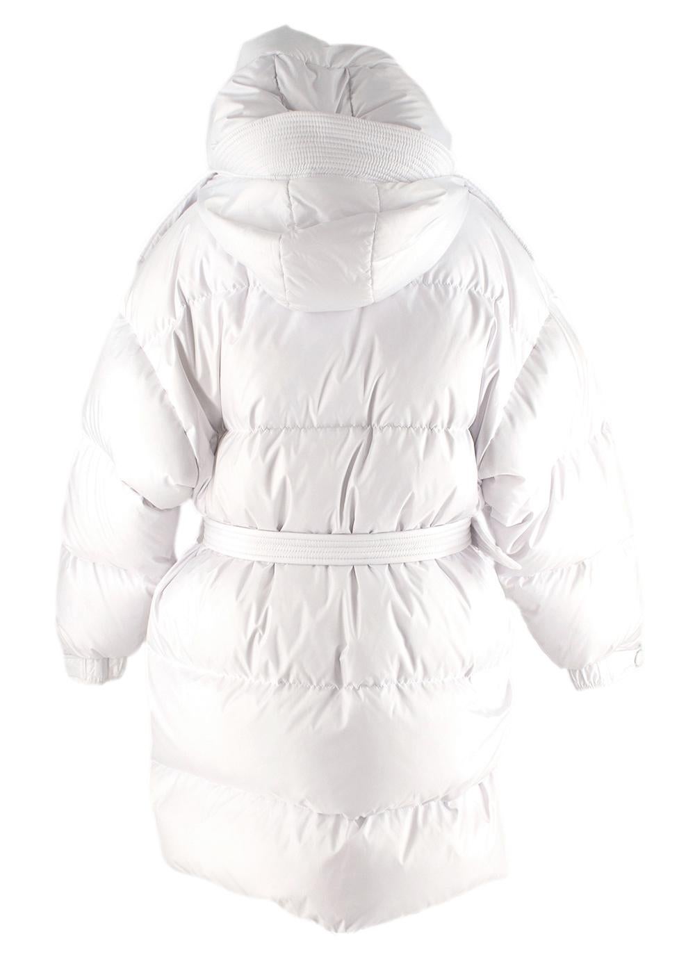 Gray IENKI IENKI Belted Quilted Shell Down Jacket - US 8 For Sale