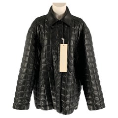 IENKI IENKI Size XS Black Polyester Blend Quilted Faux Leather Jacket