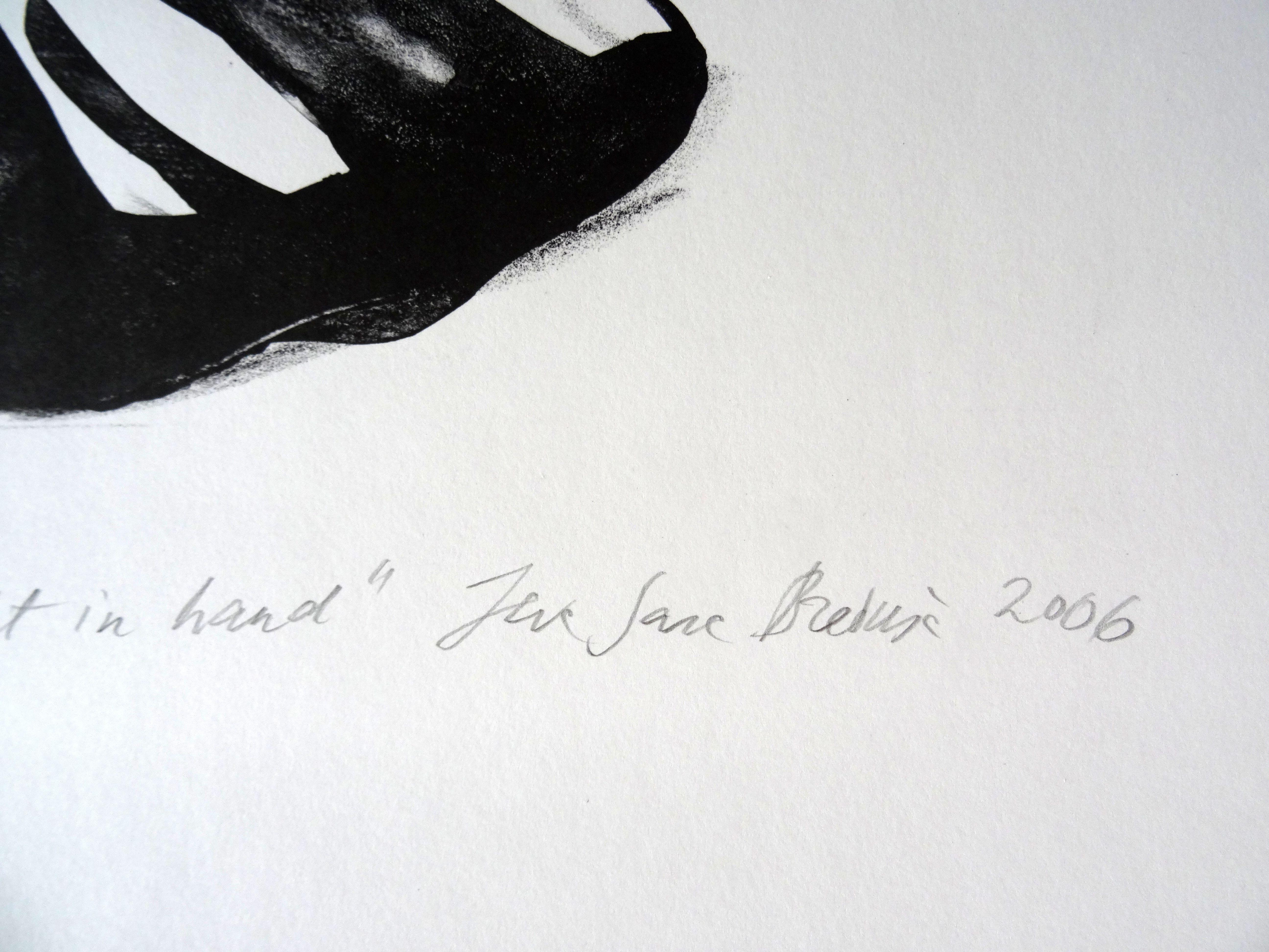 In der Hand gefertigt. Tänzerin. 2006. Papier, Lithografie, 72x54,5 cm (Moderne), Print, von Ieva Sara Breiksa