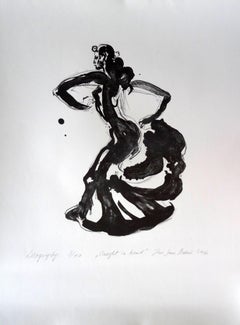 Preso in mano. Ballerina. 2006. Carta, litografia, 72x54,5 cm