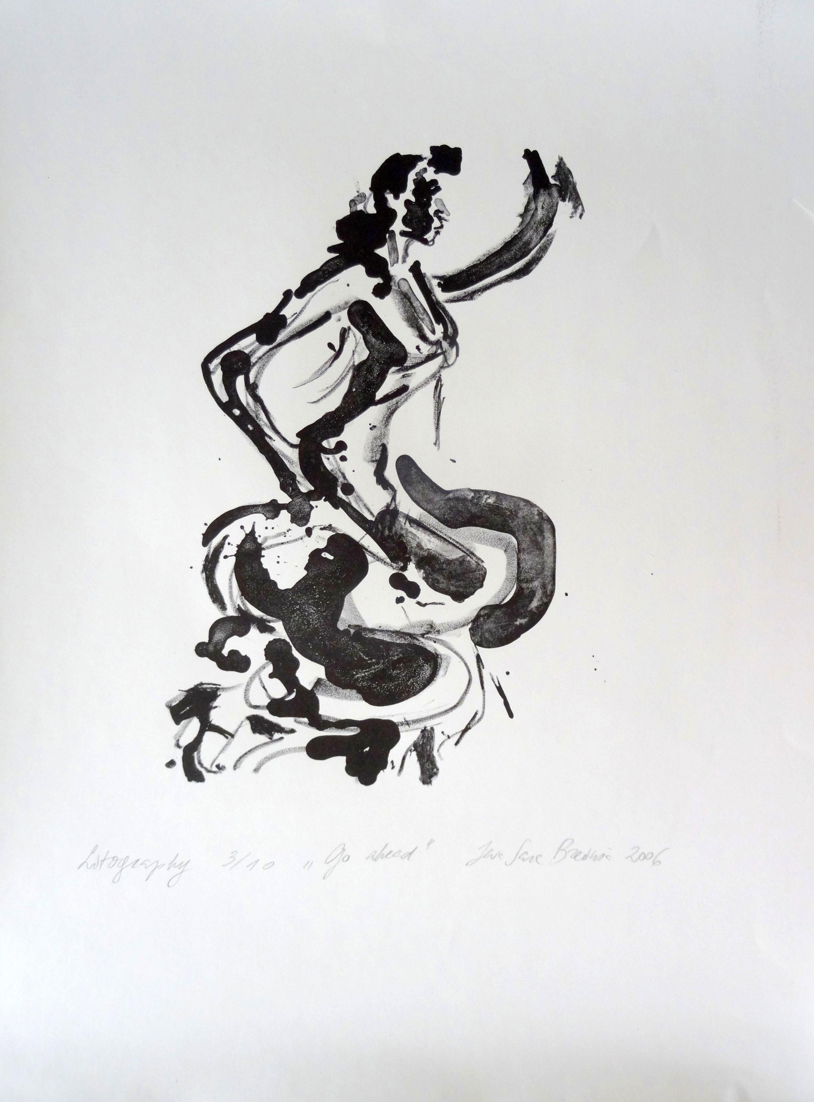 Ieva Sara Breiksa Portrait Print - To reach. Flamenco dancer. 2006. 3/10. Paper, lithography, 72x54.5 cm