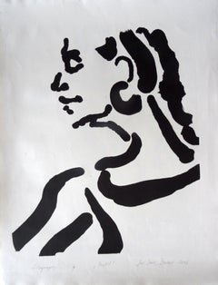 Woman Profile. 2006. Paper, lithography, 65x50 cm