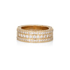 IF & Co Massimo 1 Row Diamond Eternity Ring 7 Estate 18k Gold Ben Baller Jewelry