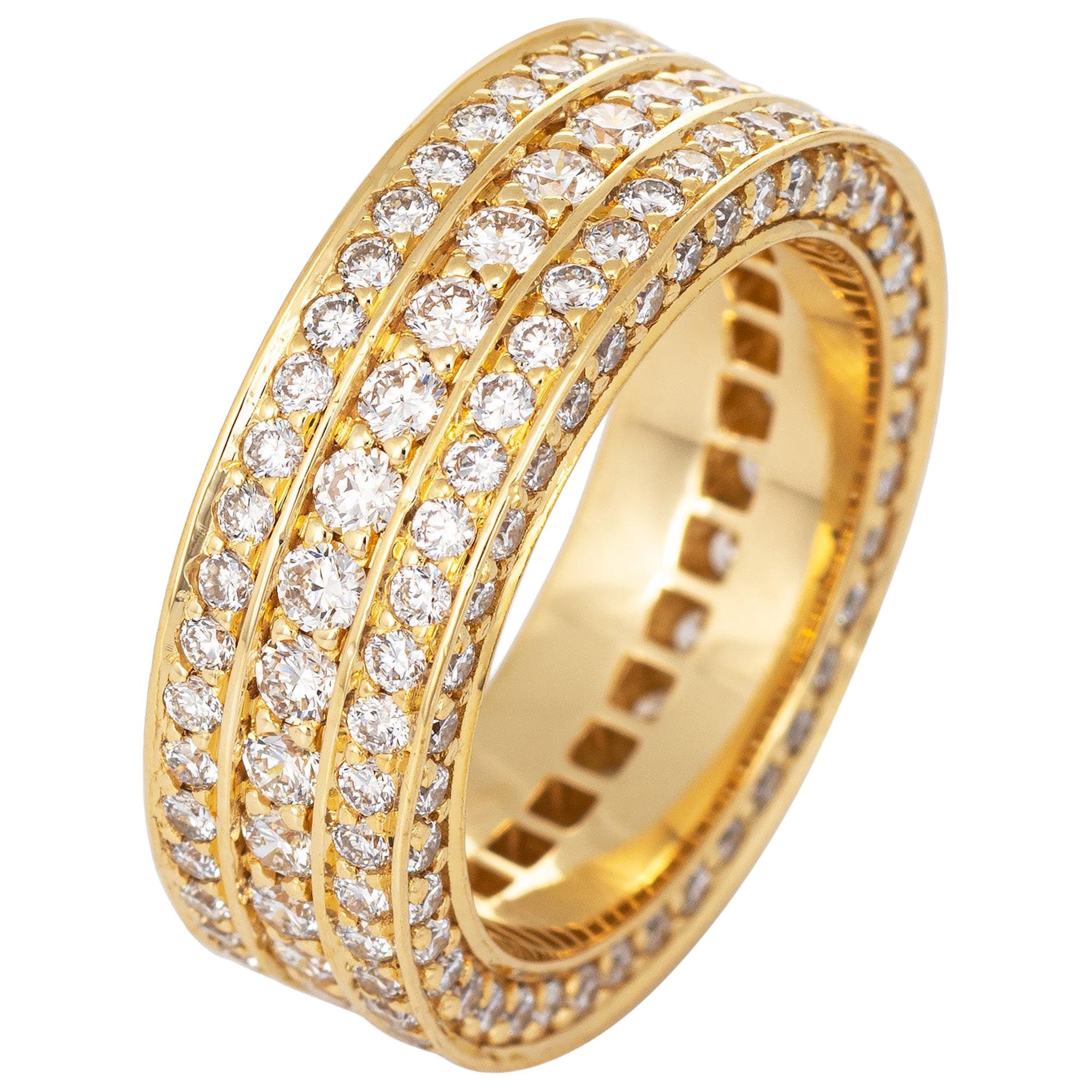 IF & Co Massimo 1 Row Diamond Eternity Ring 7 Estate 18k Gold Ben Baller Jewelry