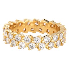 Vintage If & Co Millo Enzo Diamond Eternity Ring Estate 18 Karat Gold Ben Baller Jewelry