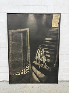 "If Inbetween" Ink on Paper Drawing by Peter Drake (b. 1957), 1985