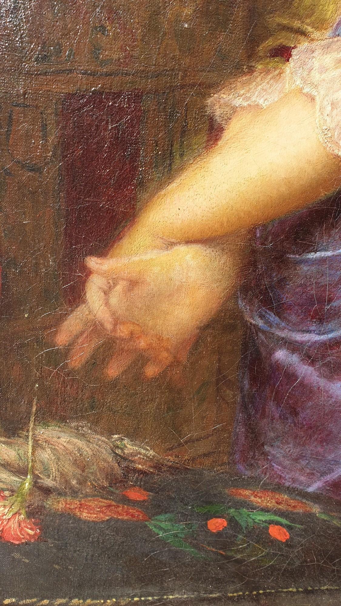 If Ingomar, The Overturned Vase, signiert, spätes 19. Jahrhundert im Angebot 2