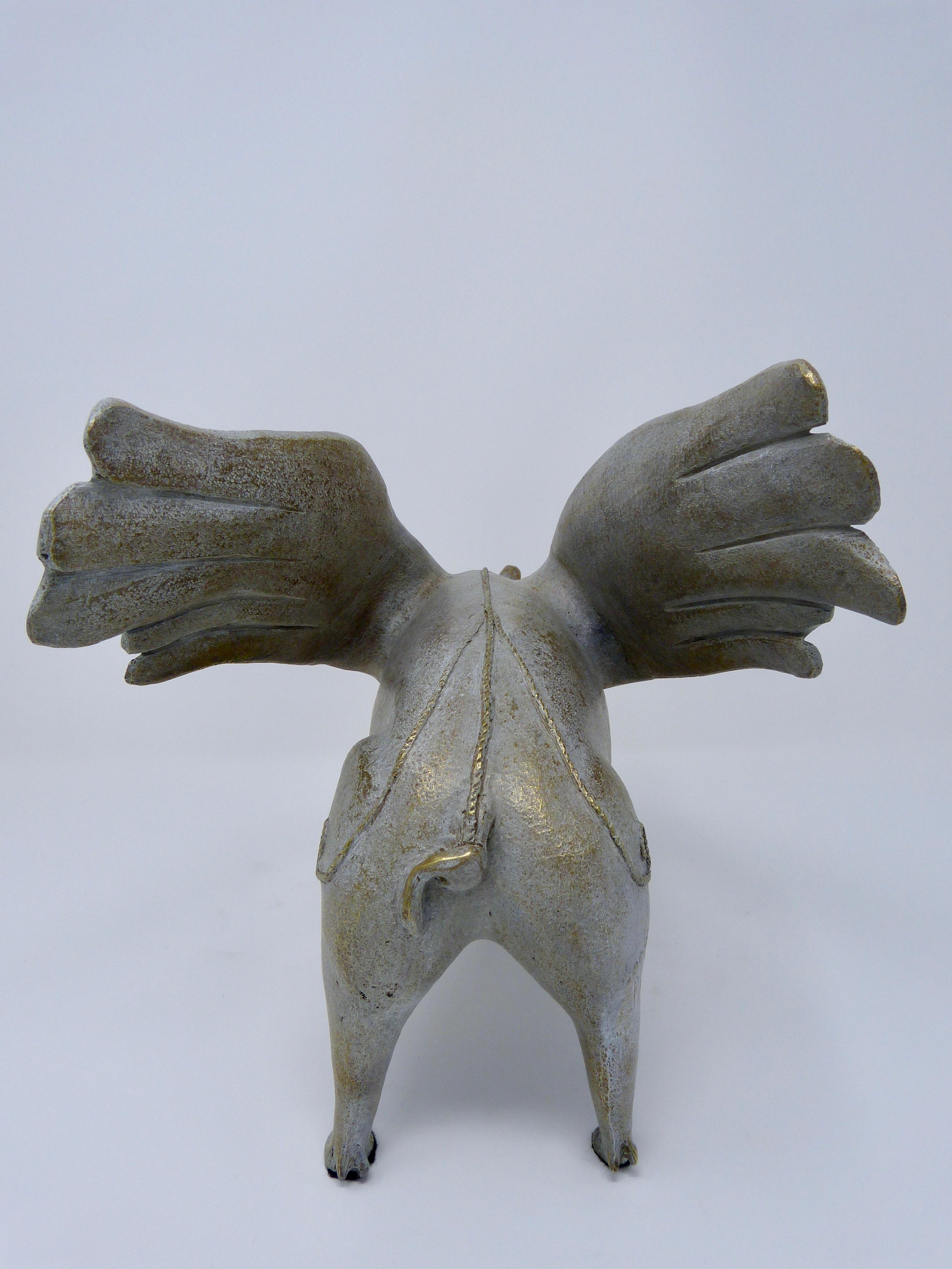 Contemporary If Pigs Could Fly Surrealism Bronze Sculpture by Leonora Carrington P/T, 2011 For Sale