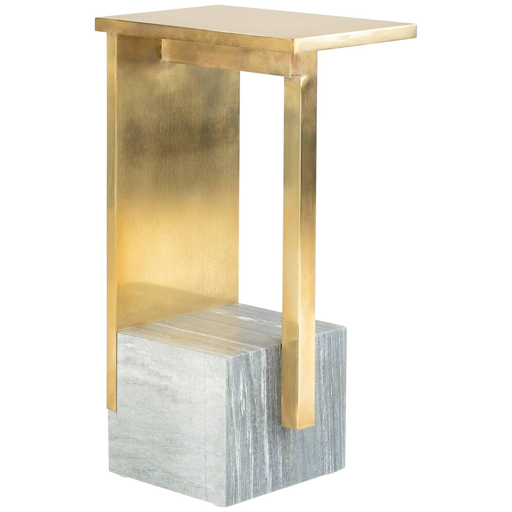 IF Table IV, Brass and Marble, Signed Noro Khachatryan