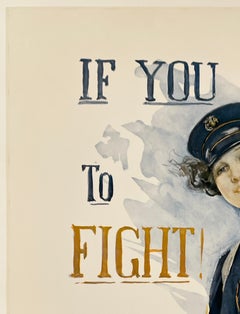 IF YOU WANT TO FIGHT! JOIN THE MARINES Original Vintage WWI War Poster