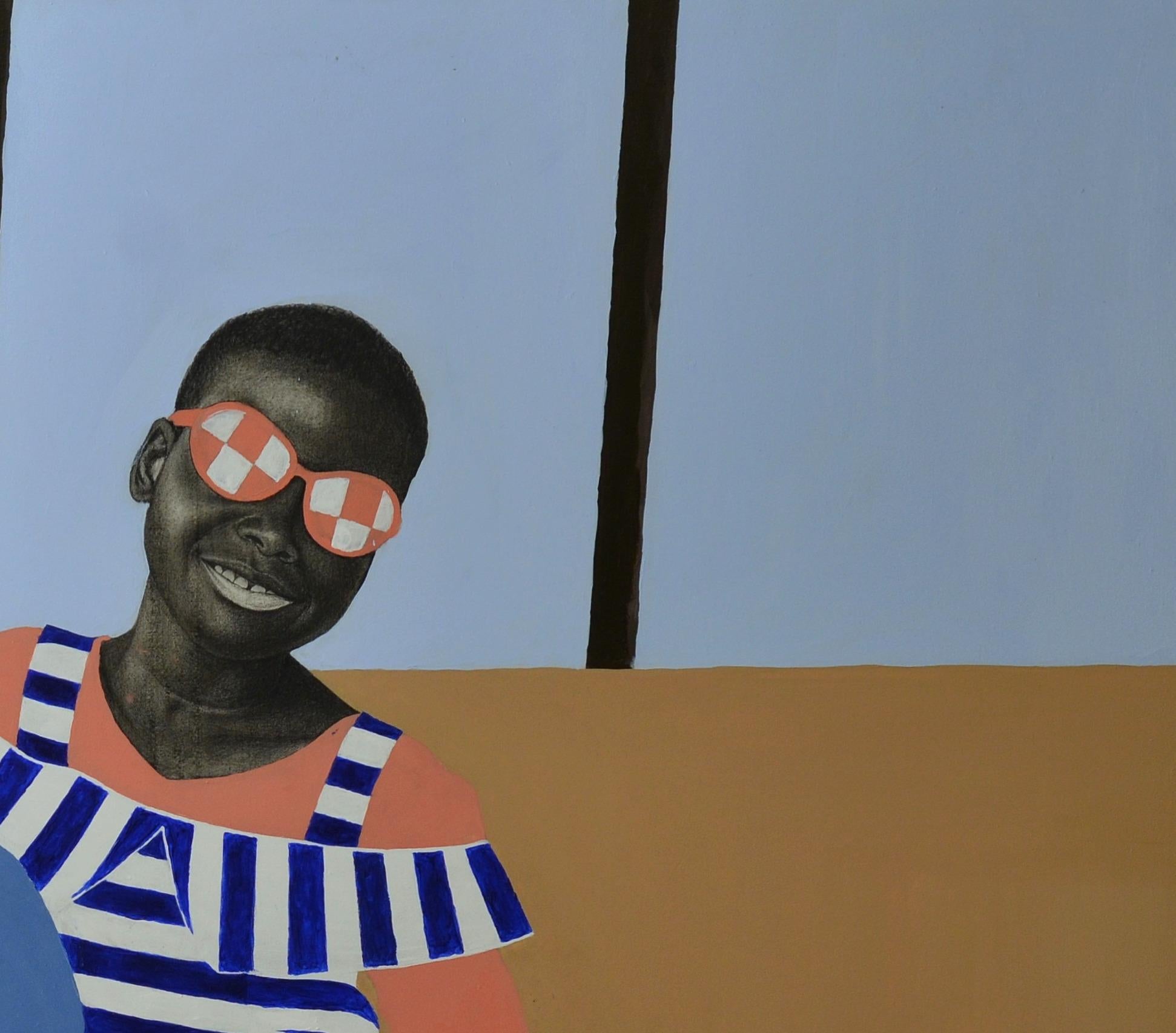 Nkechi and Daniel - Expressionist Painting by Ife Kalejaiye