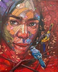 "A Friend of All Seasons III, " (2022) by Ifeoluwa Alade, Acrylic Painting