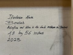 "Beulah" - Acrylic Portrait Painting with Floral and Nature Motifs, 2023