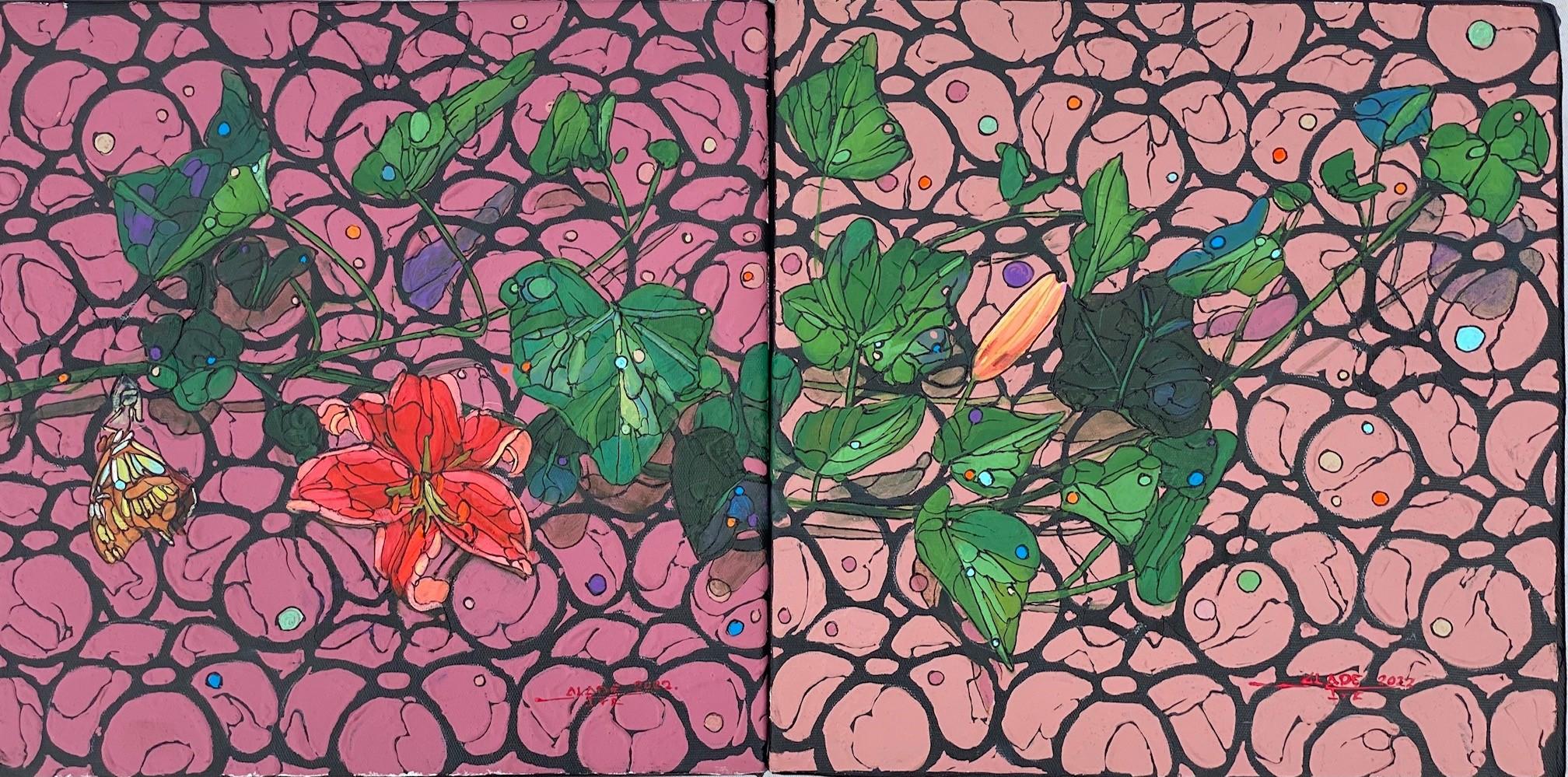 "Crece conmigo I" (2022) de Ifeoluwa Alade, Pintura original en técnica mixta