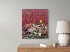 "Light in the Darkness (IV)" - Acrylic and Glow in the Dark Figurative Painting