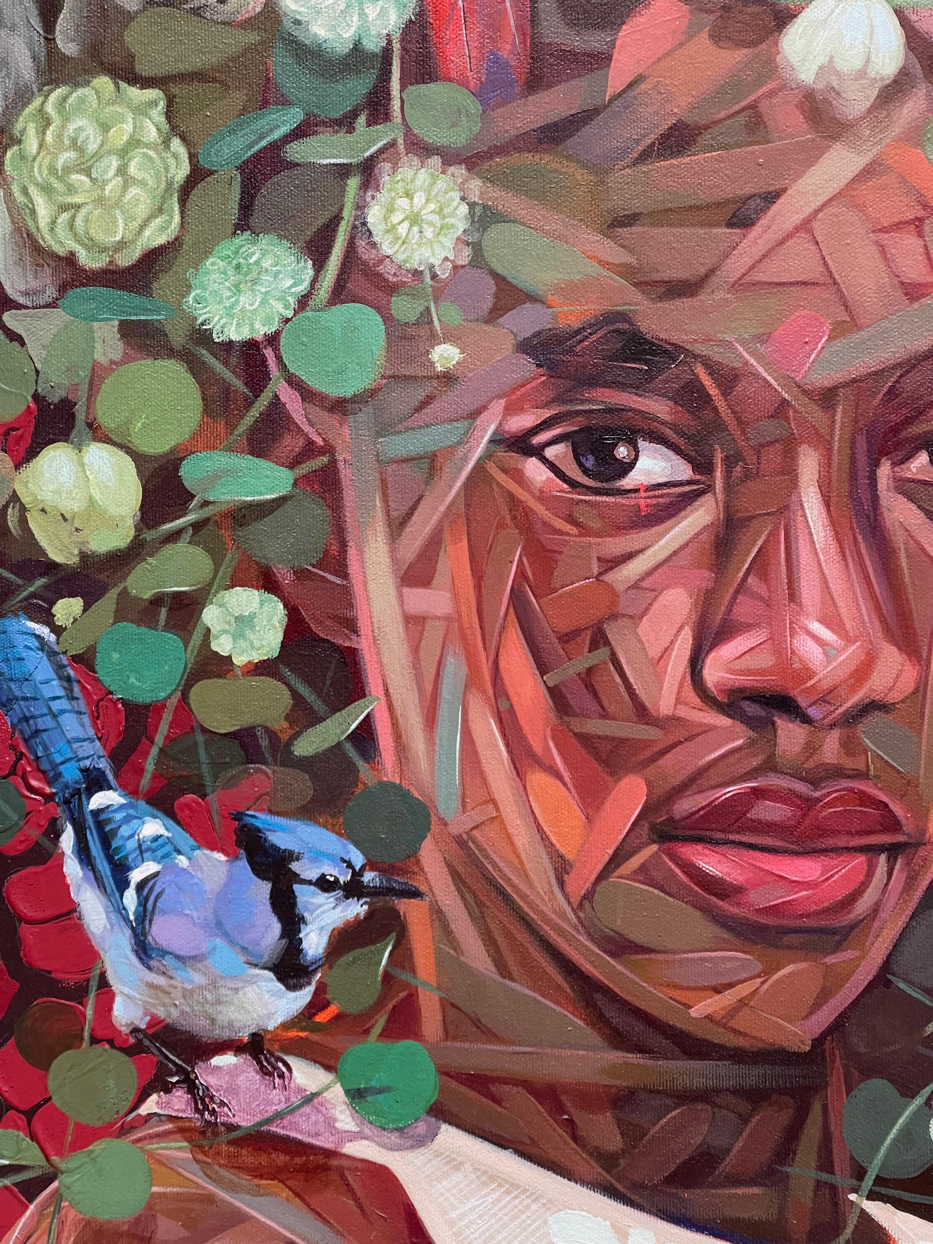 Esta pintura acrílica, titulada 