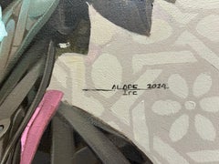 "Still I Rise" - Acrylic Figurative Portrait With Birds and Morning Glory Vines