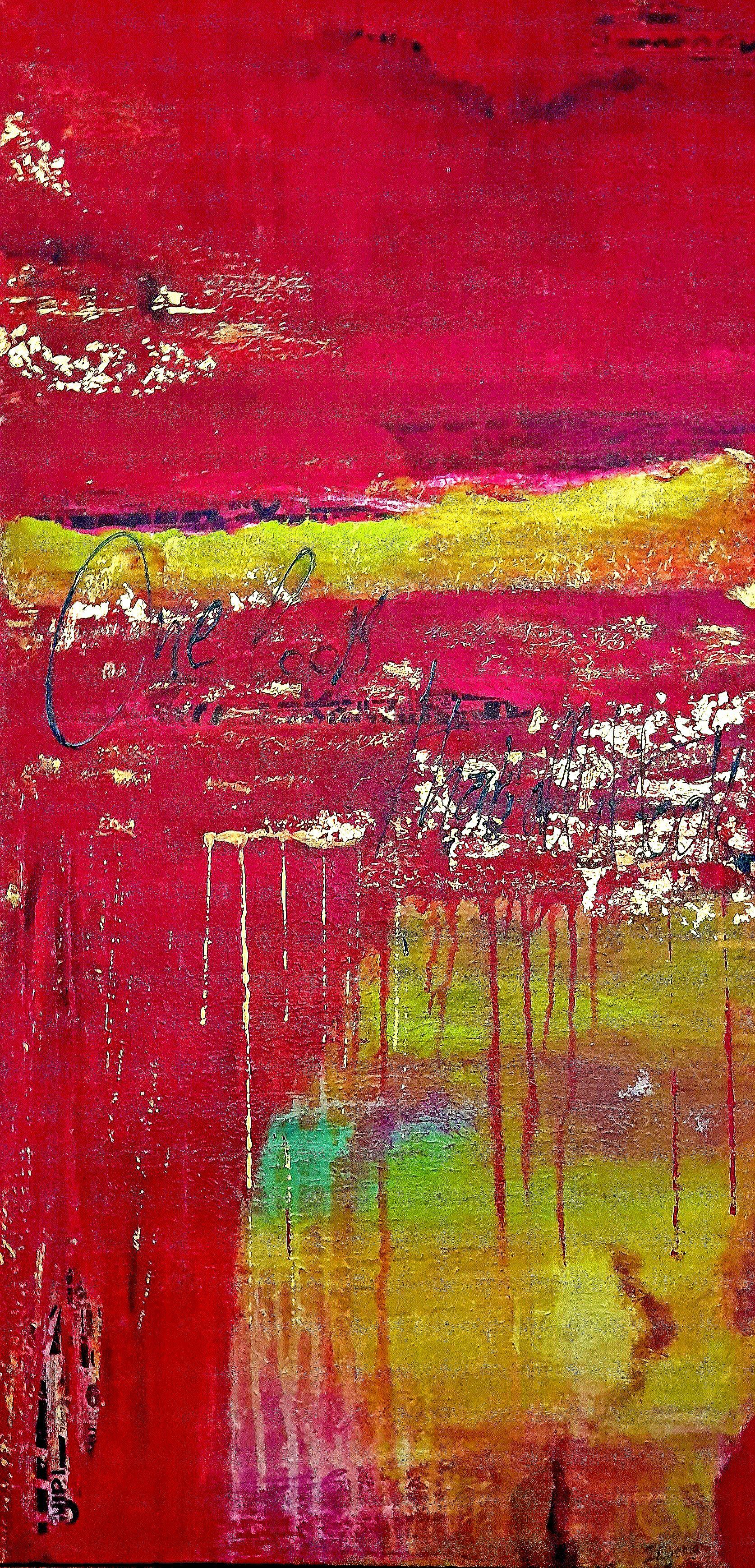 Ifigenia christodoulidou Abstract Painting - One look was all it took, Painting, Acrylic on Canvas