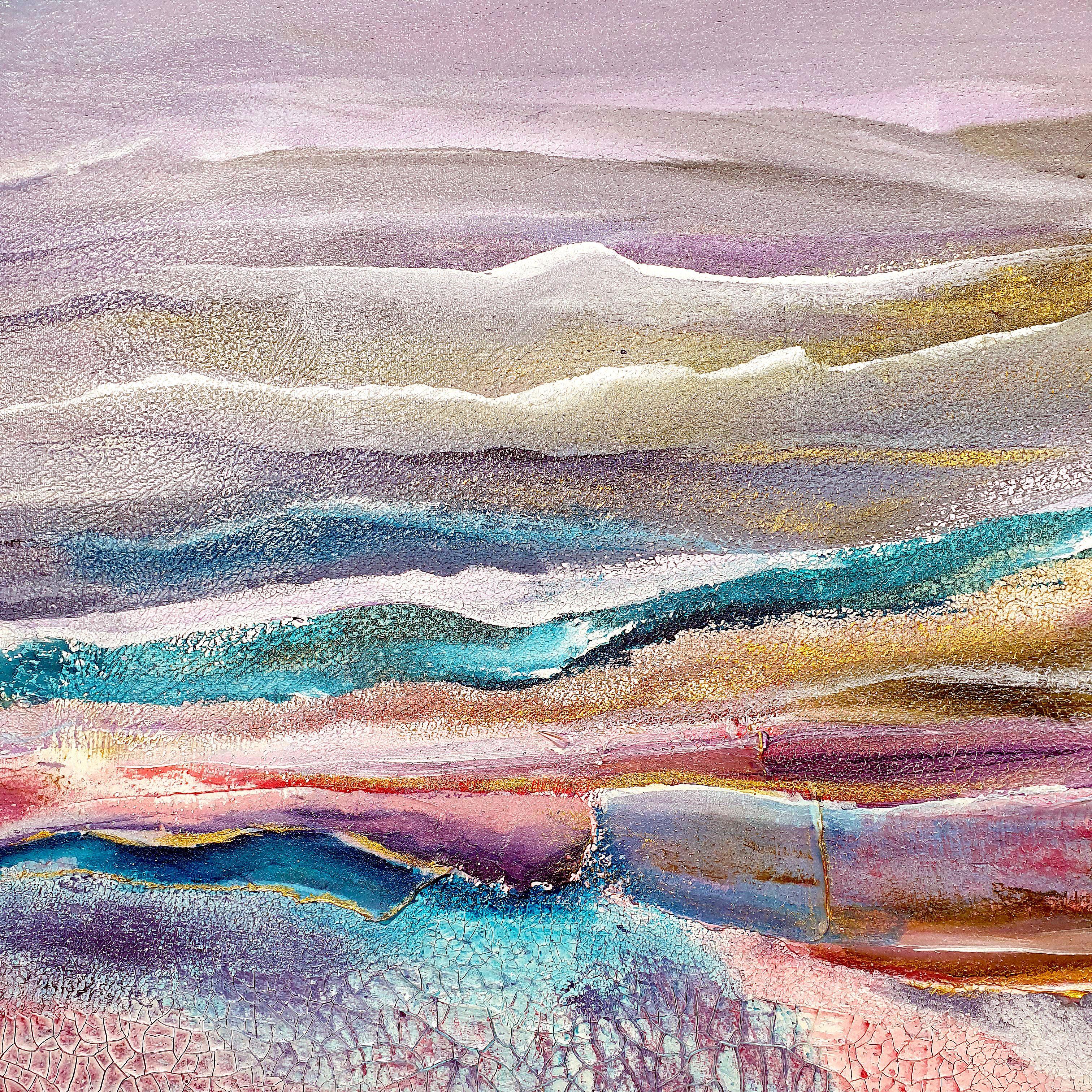 Primavera, Pintura, Acrílico sobre lienzo - Painting Abstracto de Ifigenia christodoulidou
