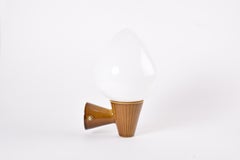 Ifö Sweden "Lyx" Glass Wall Sconce Moss Green, Modern Bathroom Light, 1950s