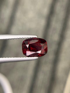 IGA Certified 2.60 Carat Natural Burmese Red Spinel Cushion Cut Gemstone