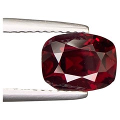 IGA Certified 2.60 Carat Natural Burmese Red Spinel Cushion Cut Gemstone