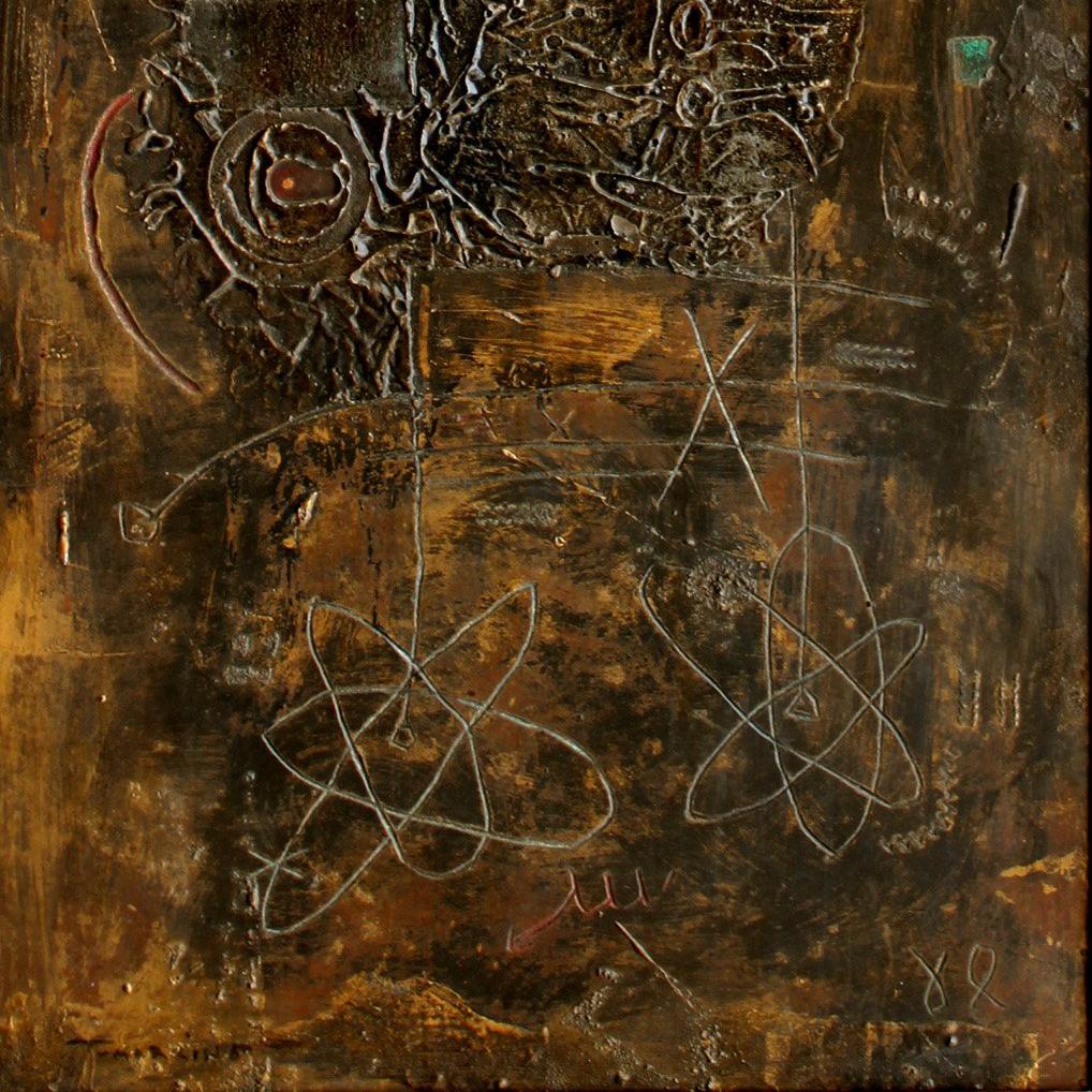 Untitled 65 by IGAEL TUMARKIN (1933-2021)
Mixed media on board
152 x 63 cm (59 ⅞ x 24 ¾ inches)
Signed and dated lower left, Tumarkin 65 Numbered 'No6' on the reverse

This work is from the most important period of Israeli artist Tumarkin during his