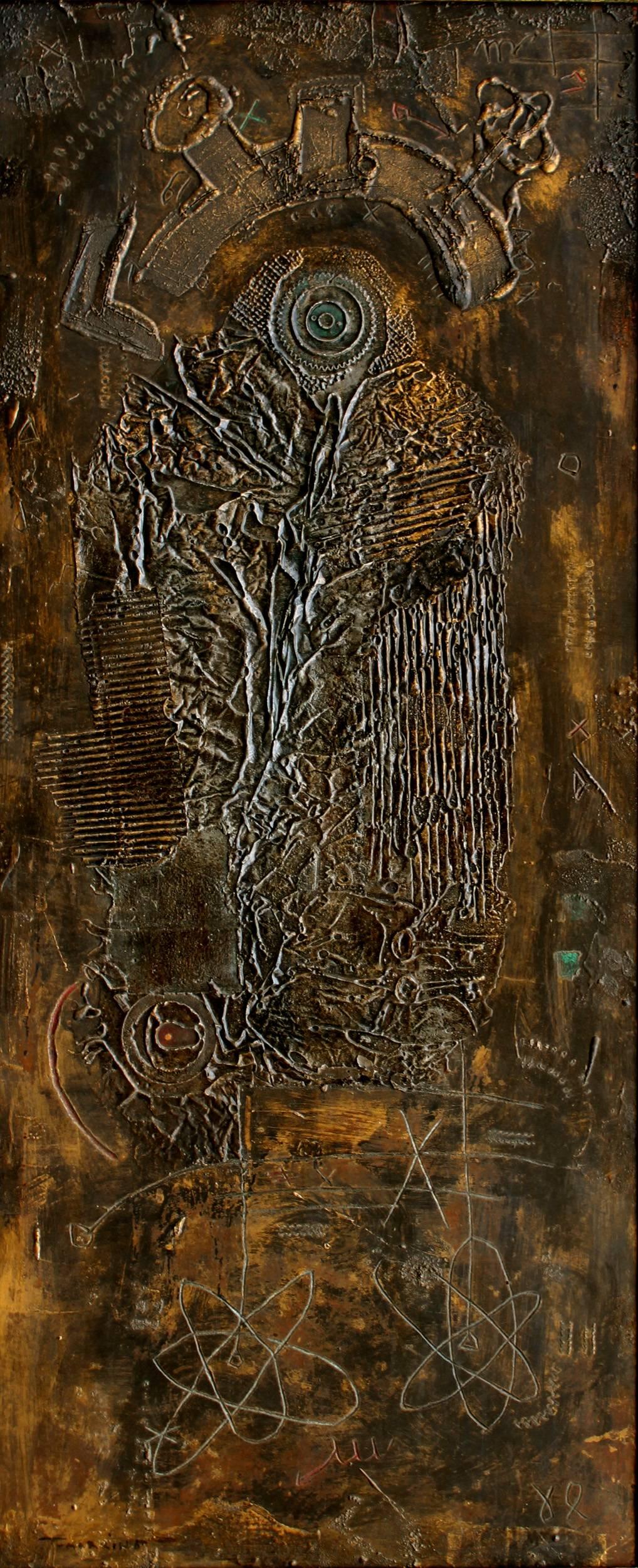Composition by IGAEL TUMARKIN - Mixed media, large artwork, abstract art - Mixed Media Art by Igael Tumarkin