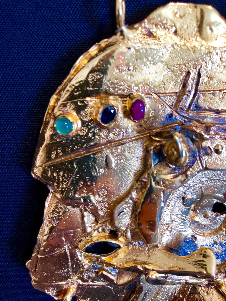 Igael Tumarkin - Gold Gilt Bronze Sculpture Necklace Art ...