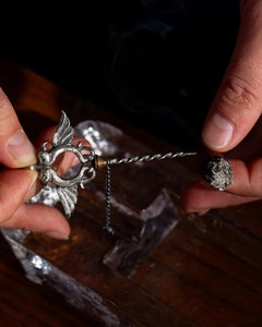 igar Piercer with Double-Headed Eagle – Bronze & Silver Sculptural Tool