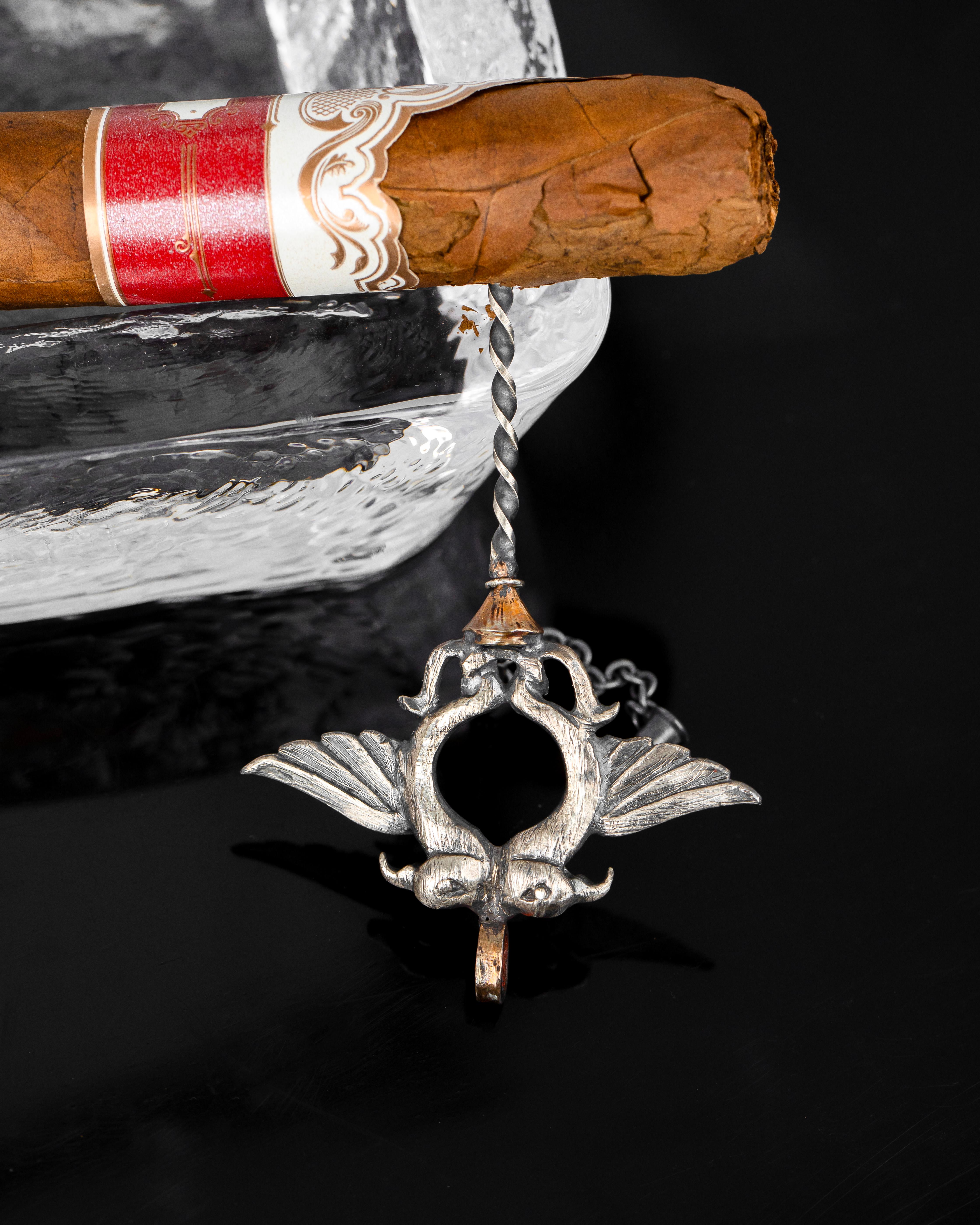 igar Piercer with Double-Headed Eagle - Bronze & Silver Sculptural Tool en vente 1